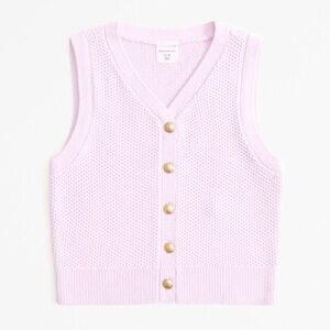 abercrombie kids Girls Pink Knit Sweater Vest